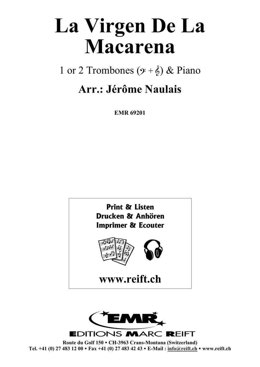 La Virgen De La Macarena La Virgen De La Macarena Trombone Duet scores gallery preview page 2