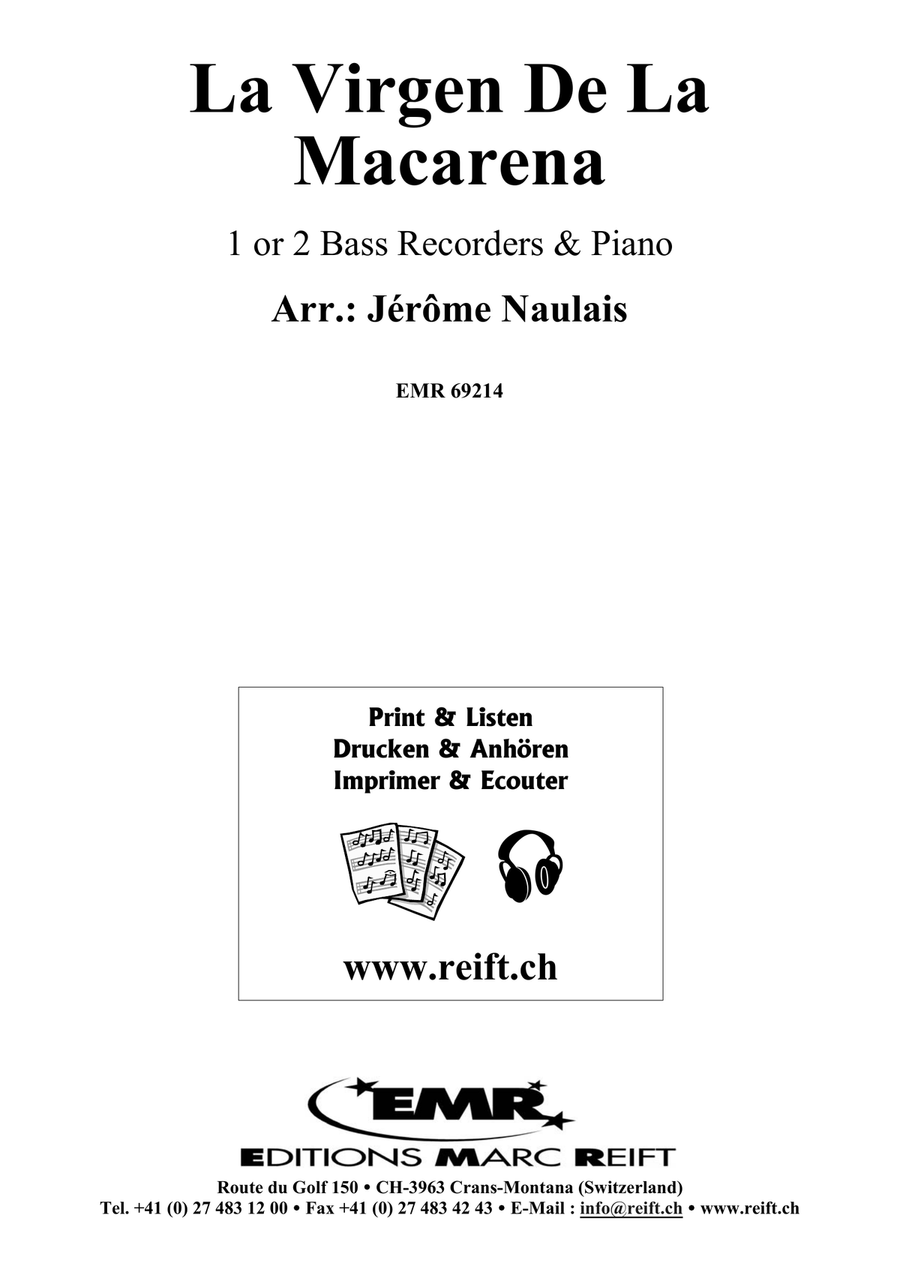 La Virgen De La Macarena La Virgen De La Macarena Bass Recorder scores gallery preview page 2