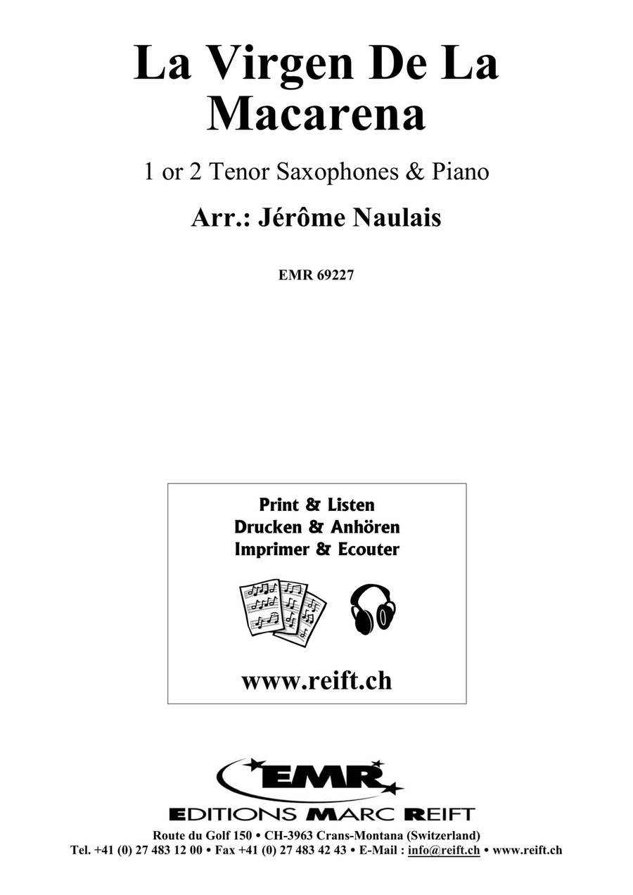 La Virgen De La Macarena by Jerome Naulais Tenor Saxophone - Sheet Music page 2