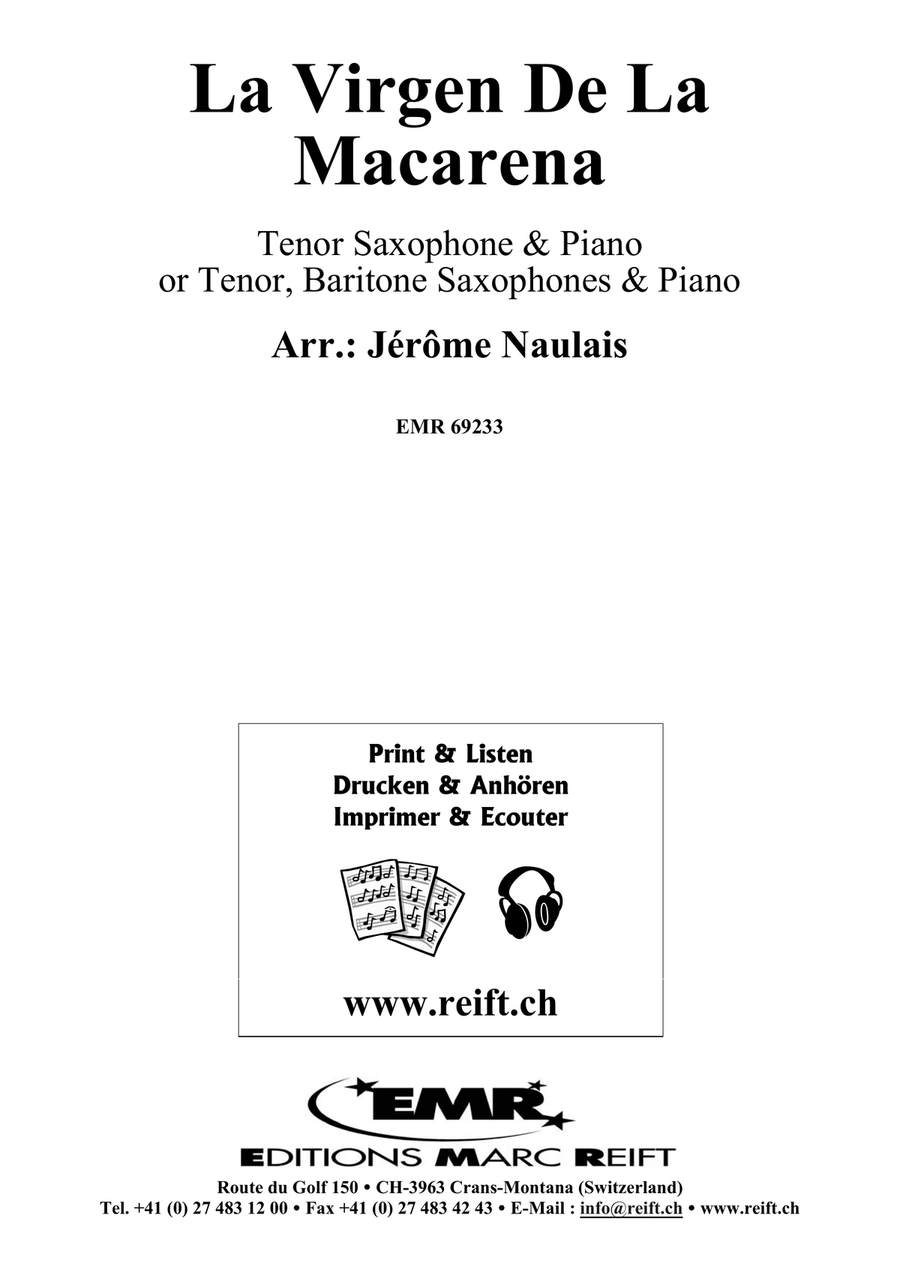 La Virgen De La Macarena Tenor Saxophone scores gallery preview page 2