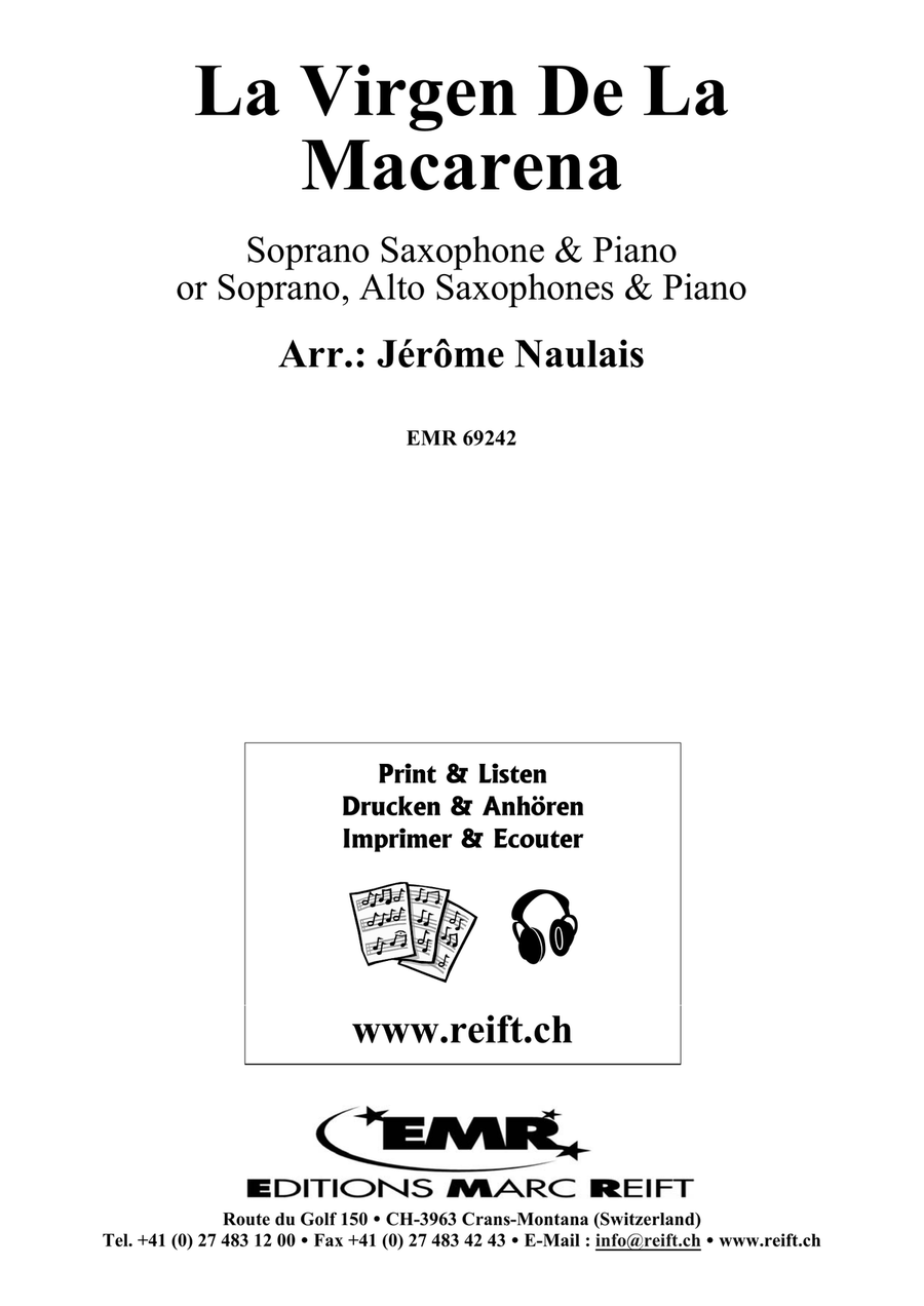 La Virgen De La Macarena La Virgen De La Macarena Soprano Saxophone scores gallery preview page 2