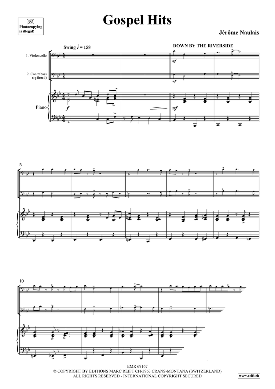 Gospel Hits Gospel Hits Double Bass scores gallery preview page 4