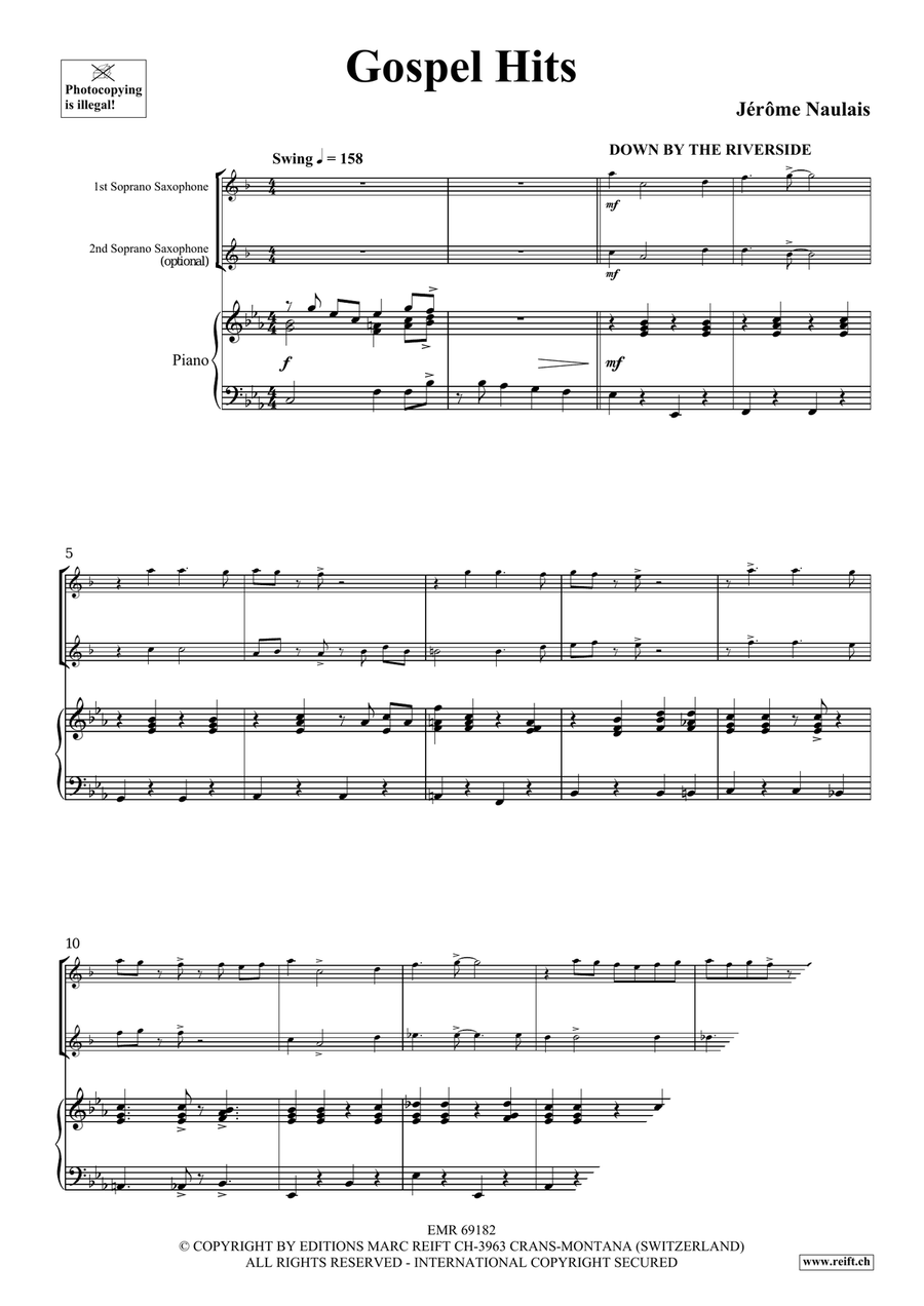 Gospel Hits Gospel Hits Soprano Saxophone scores gallery preview page 4