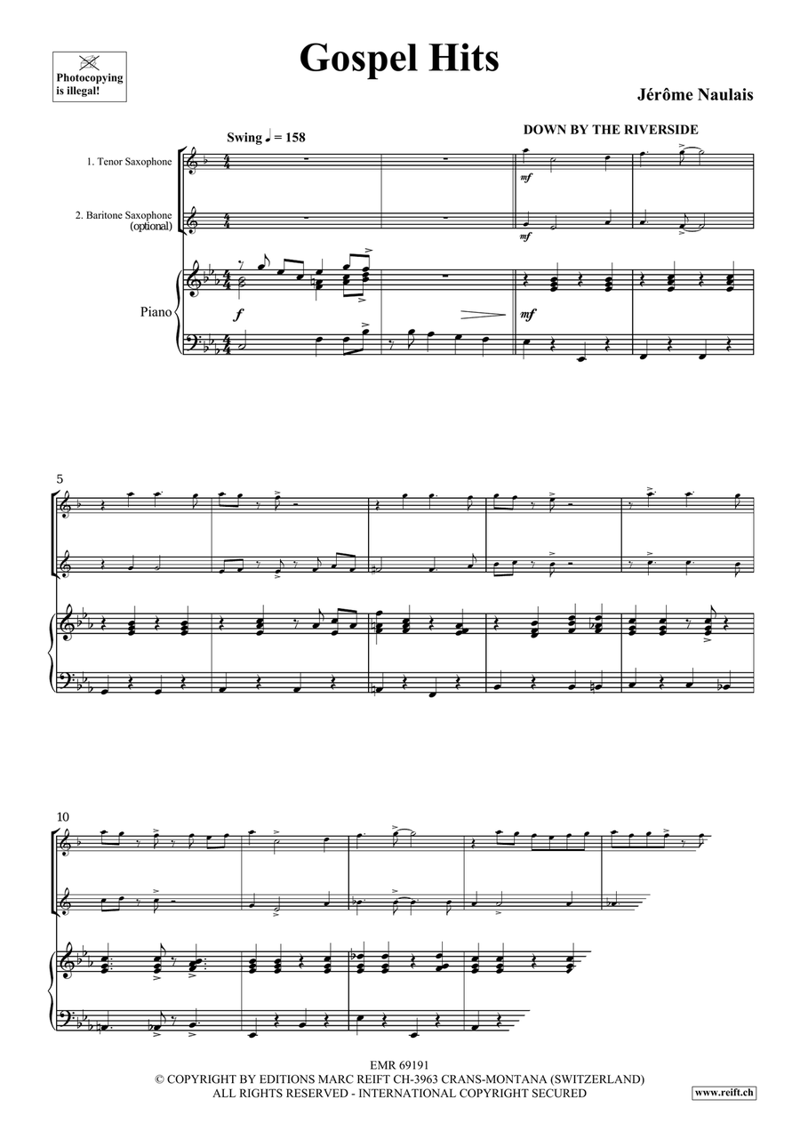 Gospel Hits Gospel Hits Tenor Saxophone scores gallery preview page 4