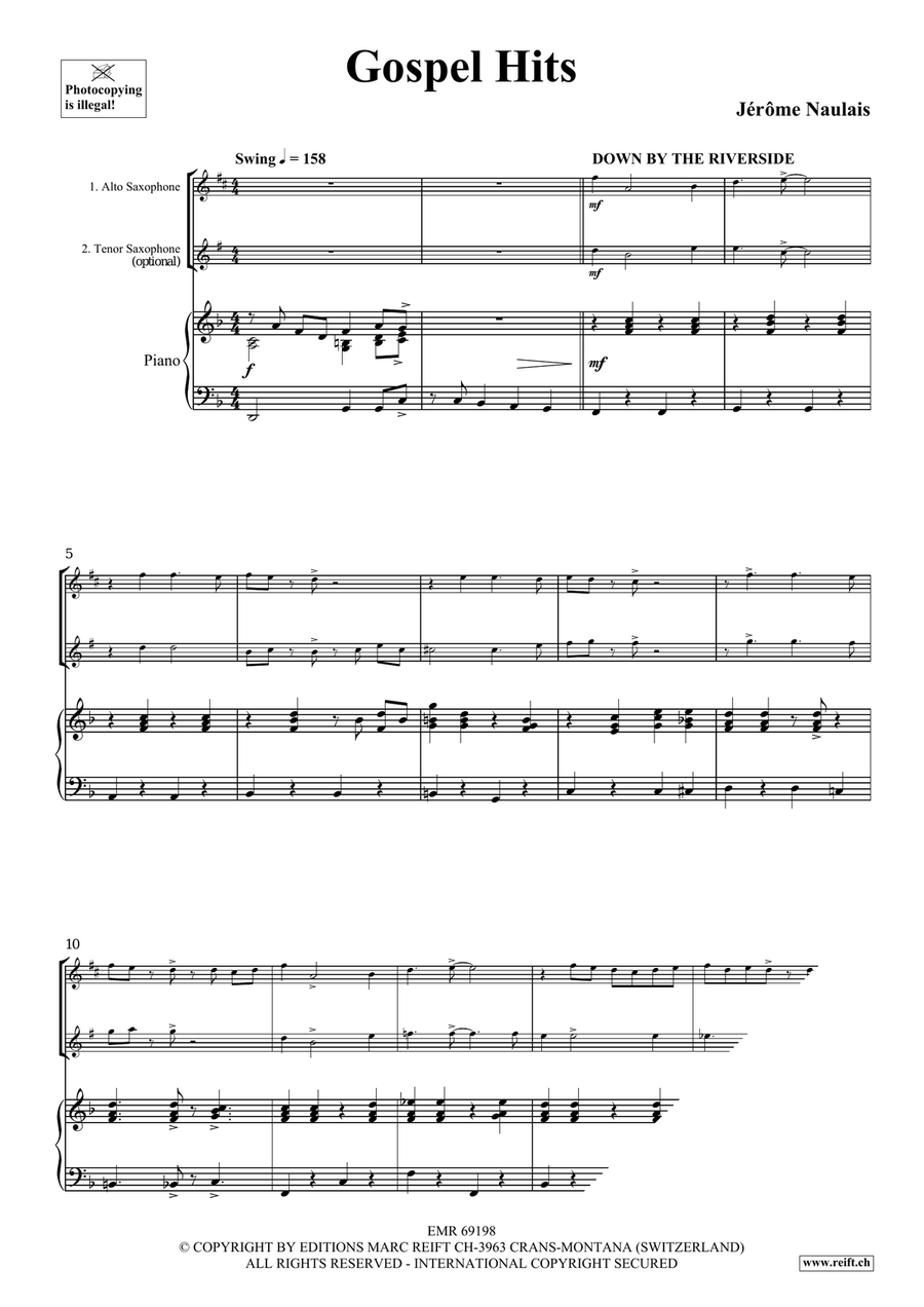 Gospel Hits Gospel Hits Tenor Saxophone scores gallery preview page 4