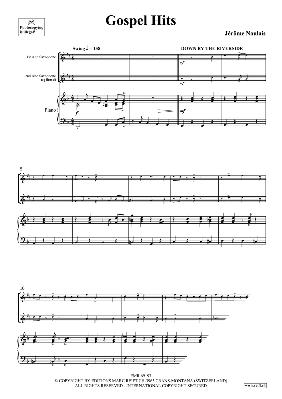Gospel Hits Gospel Hits Alto Saxophone scores gallery preview page 4