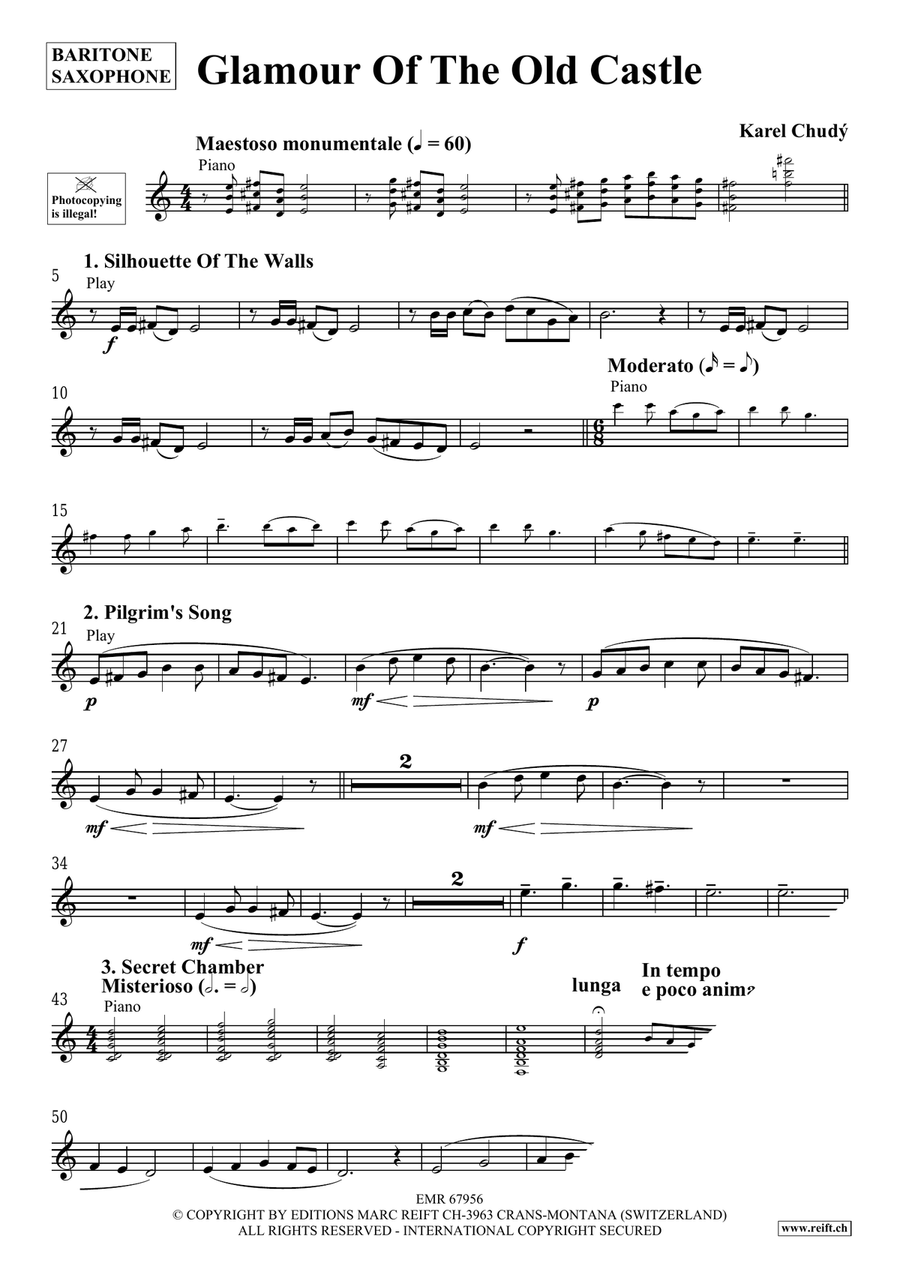 Glamour Of The Old Castle Baritone Saxophone scores gallery preview page 4