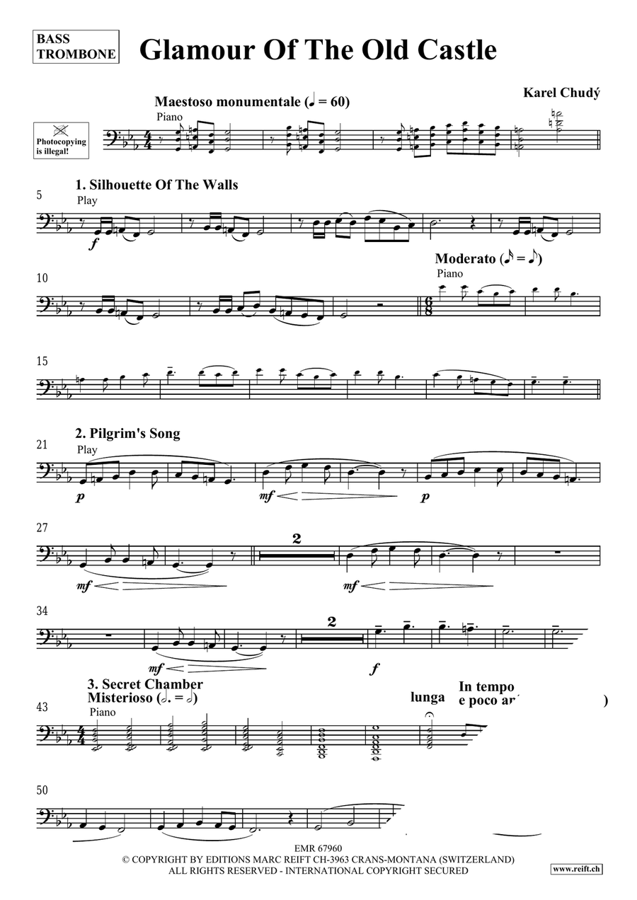 Glamour Of The Old Castle Bass Trombone scores gallery preview page 4