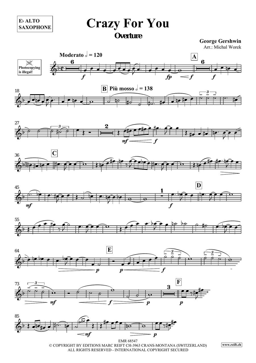 Crazy For You Crazy For You Alto Saxophone scores gallery preview page 3