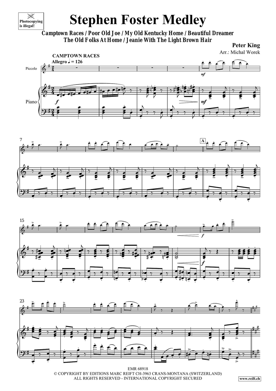 Stephen Foster Medley Stephen Foster Medley Piccolo scores gallery preview page 4