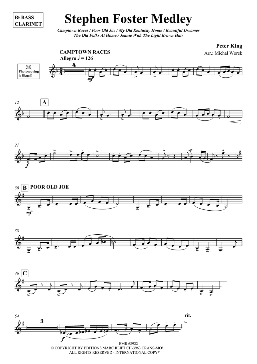 Stephen Foster Medley Stephen Foster Medley Bass Clarinet scores gallery preview page 3