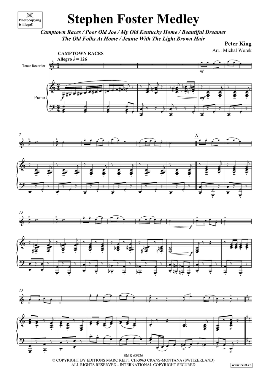 Stephen Foster Medley Stephen Foster Medley Tenor Recorder scores gallery preview page 4