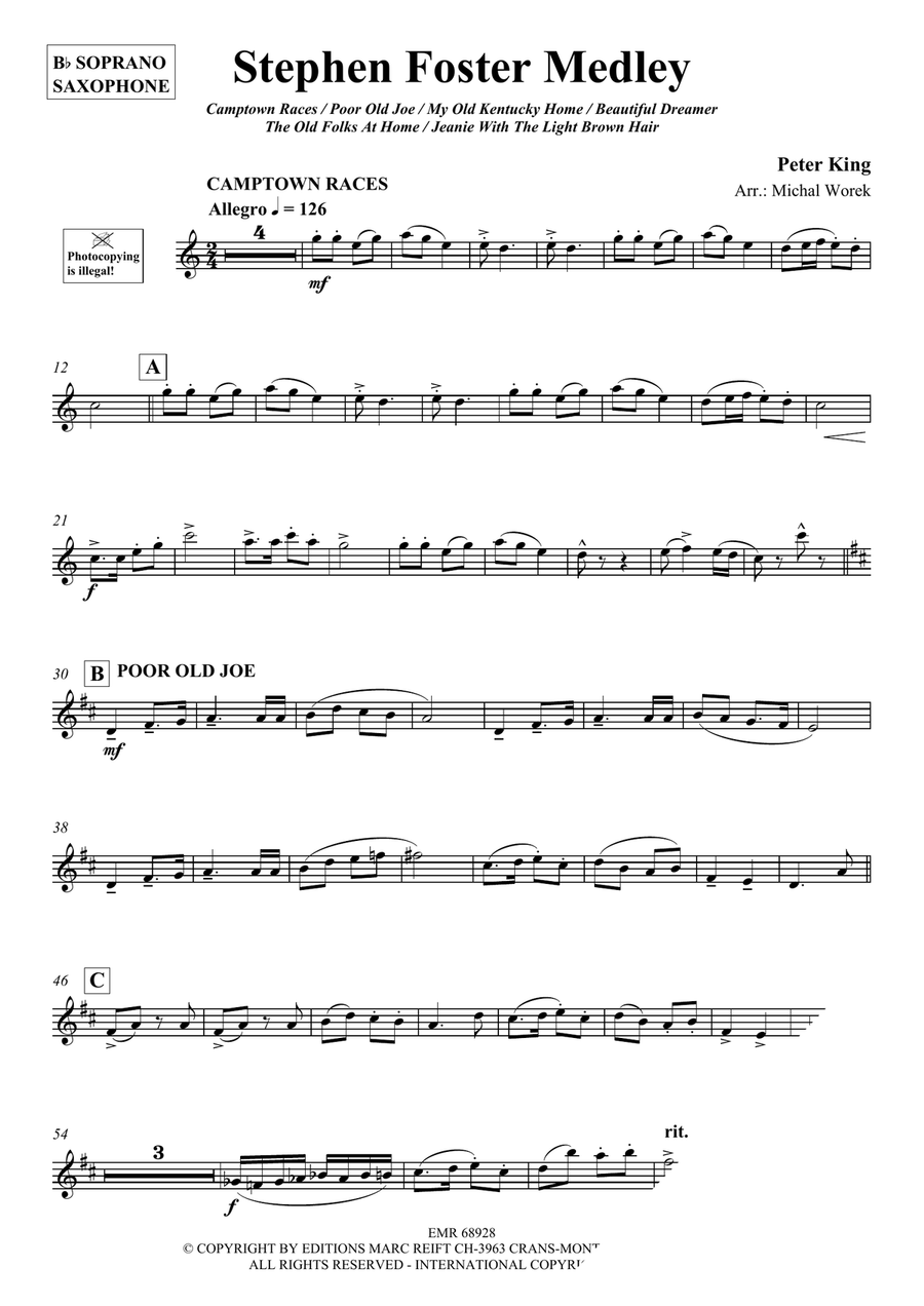 Stephen Foster Medley Stephen Foster Medley Soprano Saxophone scores gallery preview page 3