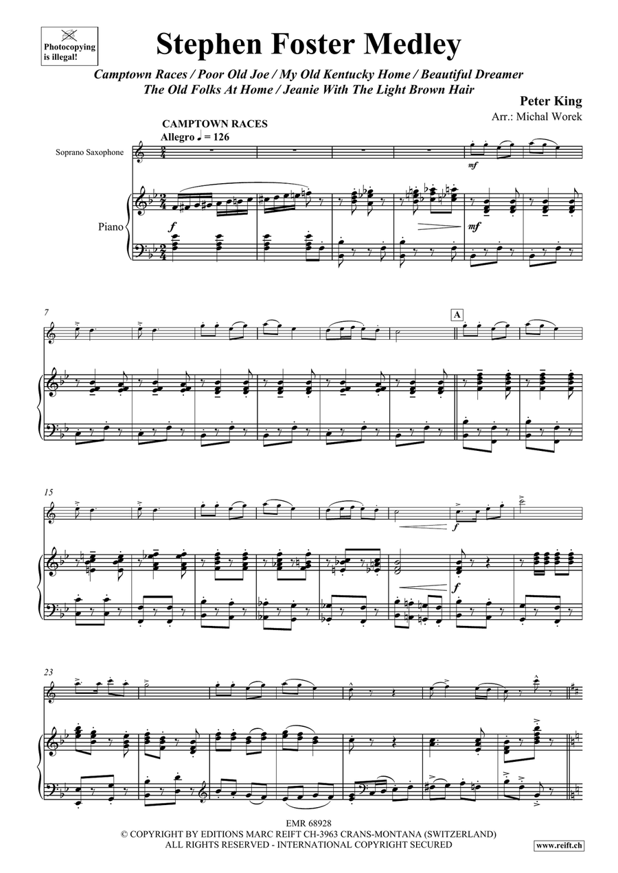Stephen Foster Medley Stephen Foster Medley Soprano Saxophone scores gallery preview page 4