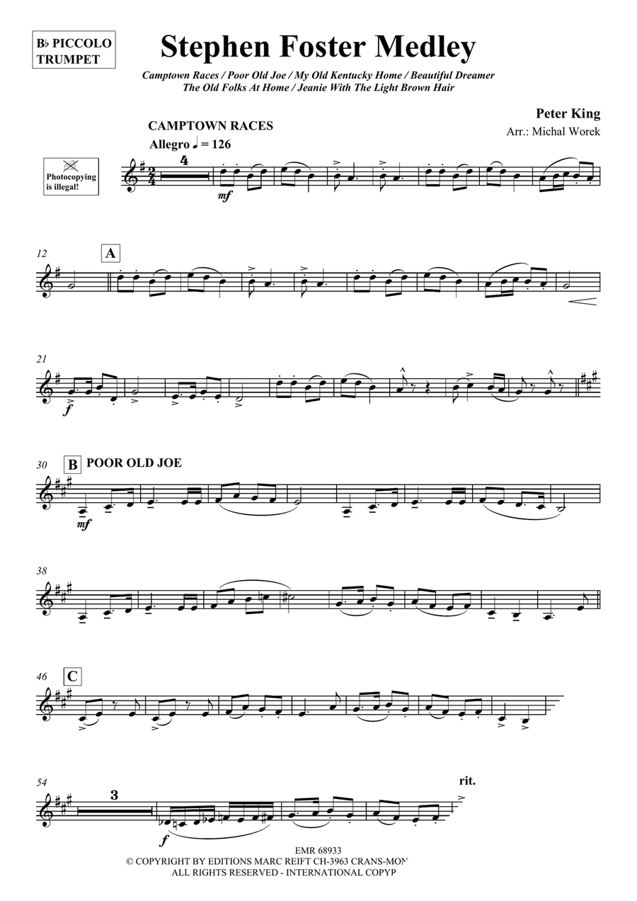 Stephen Foster Medley Stephen Foster Medley Piccolo Trumpet scores gallery preview page 3