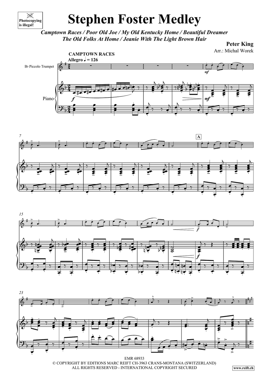 Stephen Foster Medley Stephen Foster Medley Piccolo Trumpet scores gallery preview page 4