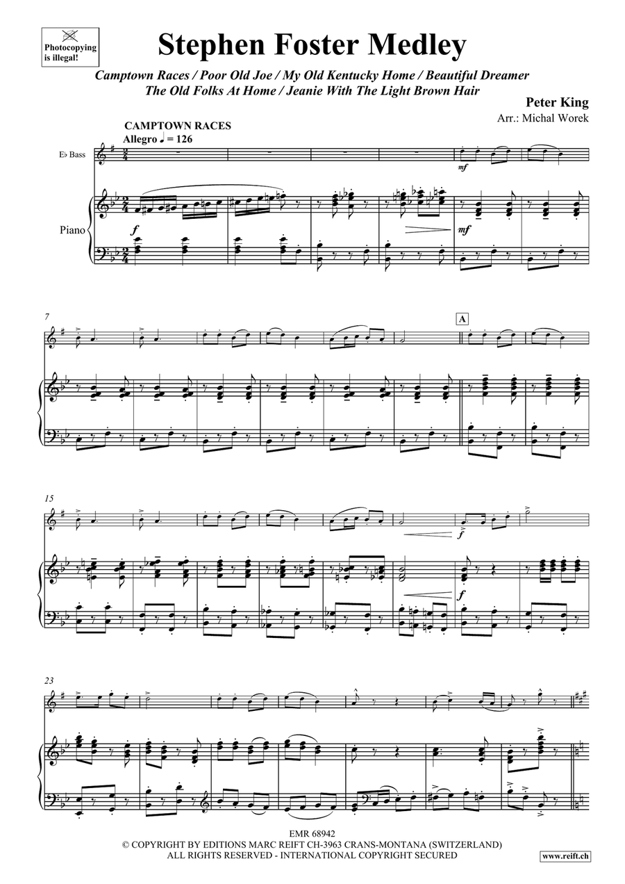 Stephen Foster Medley Stephen Foster Medley Voice Solo scores gallery preview page 4