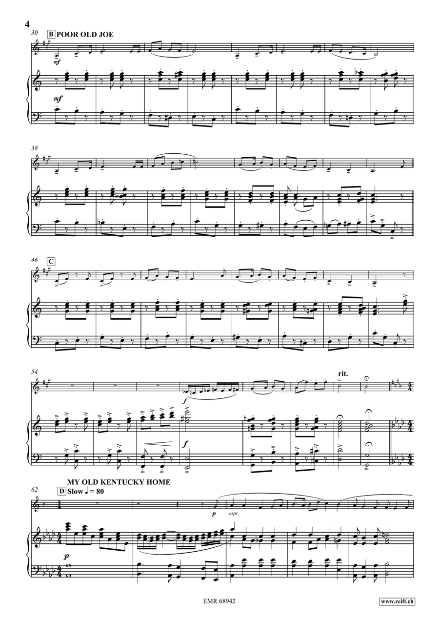 Stephen Foster Medley Stephen Foster Medley Voice Solo scores gallery preview page 5