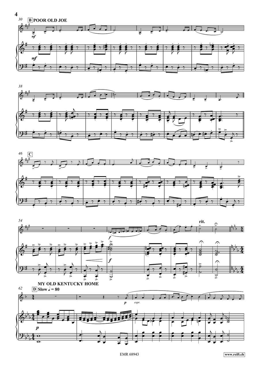 Stephen Foster Medley Stephen Foster Medley Voice Solo scores gallery preview page 5