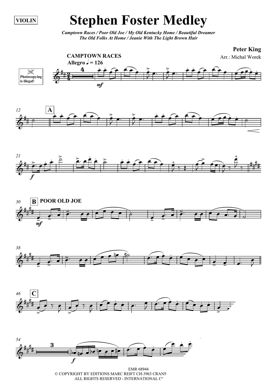 Stephen Foster Medley Stephen Foster Medley Violin Solo scores gallery preview page 3