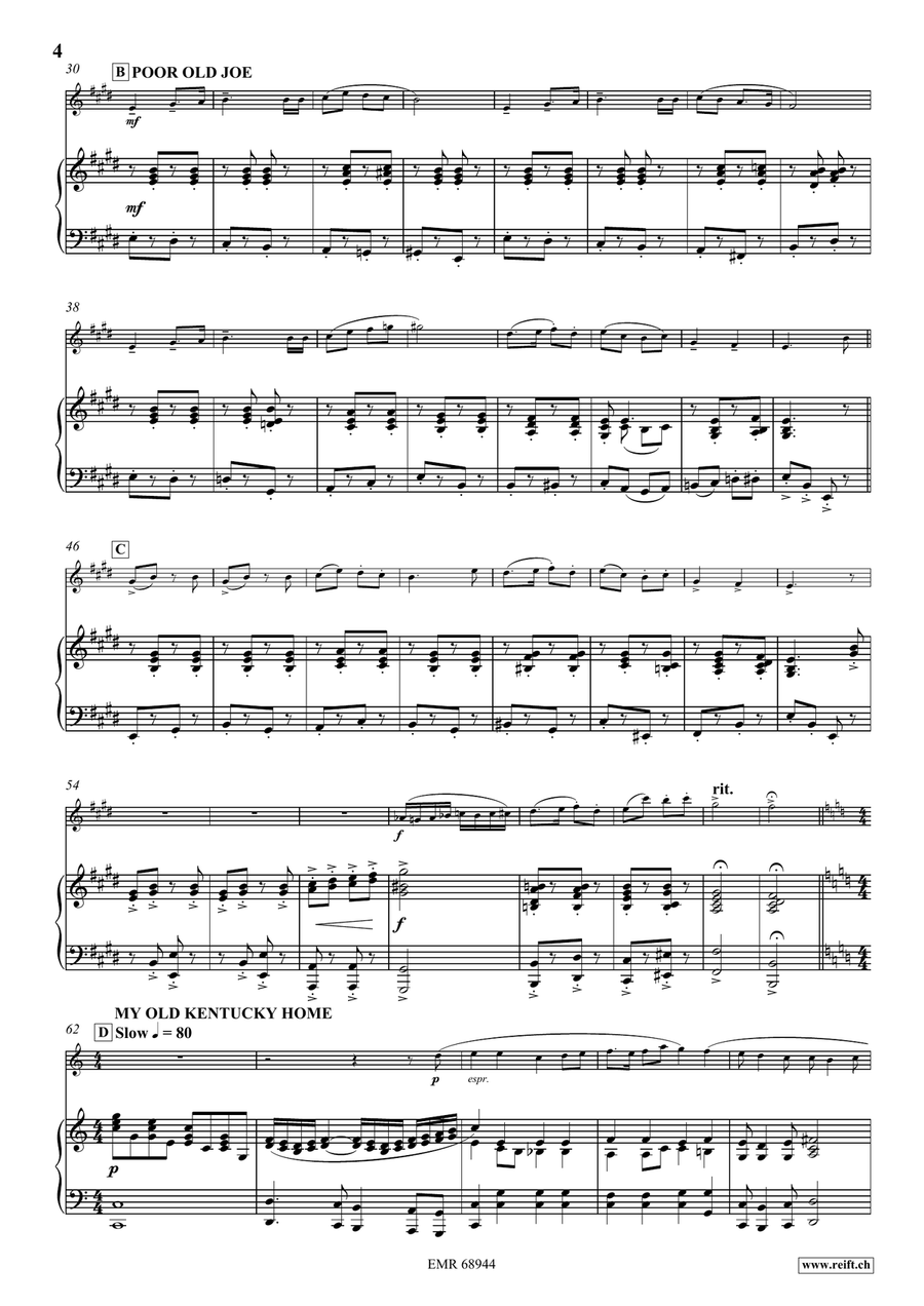 Stephen Foster Medley Stephen Foster Medley Violin Solo scores gallery preview page 5