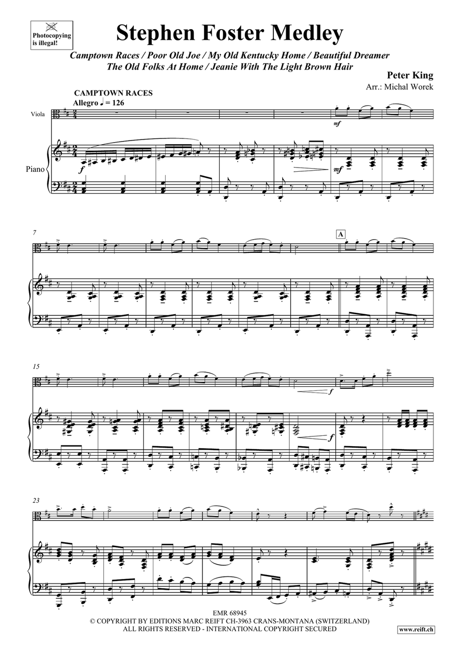 Stephen Foster Medley Stephen Foster Medley Piano Accompaniment scores gallery preview page 4