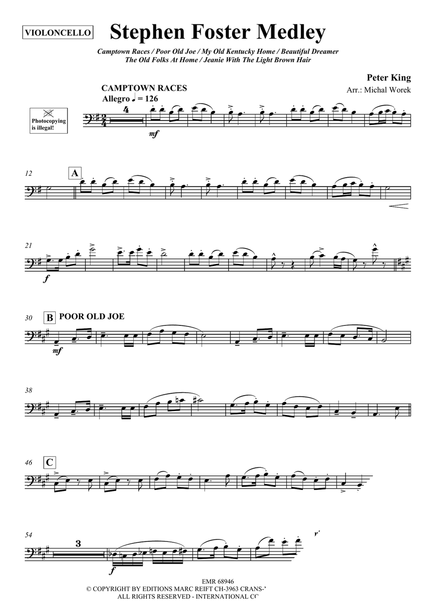 Stephen Foster Medley Stephen Foster Medley Piano Accompaniment scores gallery preview page 3