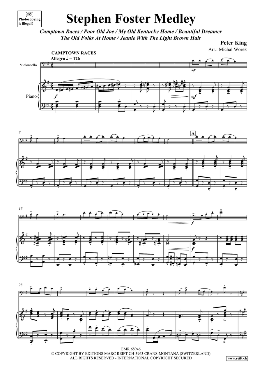 Stephen Foster Medley Stephen Foster Medley Piano Accompaniment scores gallery preview page 4