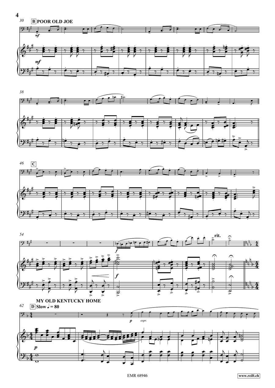 Stephen Foster Medley Stephen Foster Medley Piano Accompaniment scores gallery preview page 5