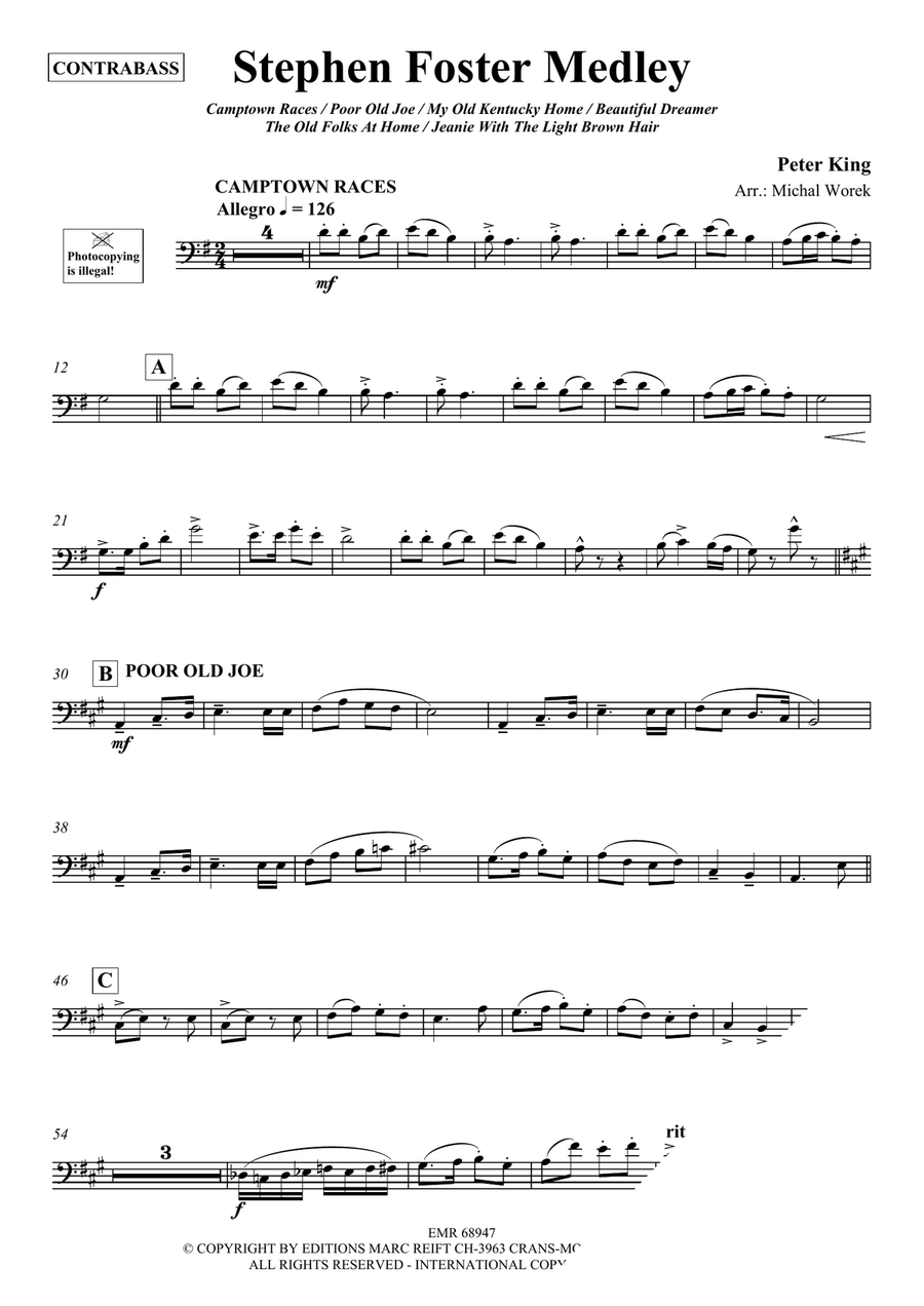 Stephen Foster Medley Stephen Foster Medley Double Bass scores gallery preview page 3