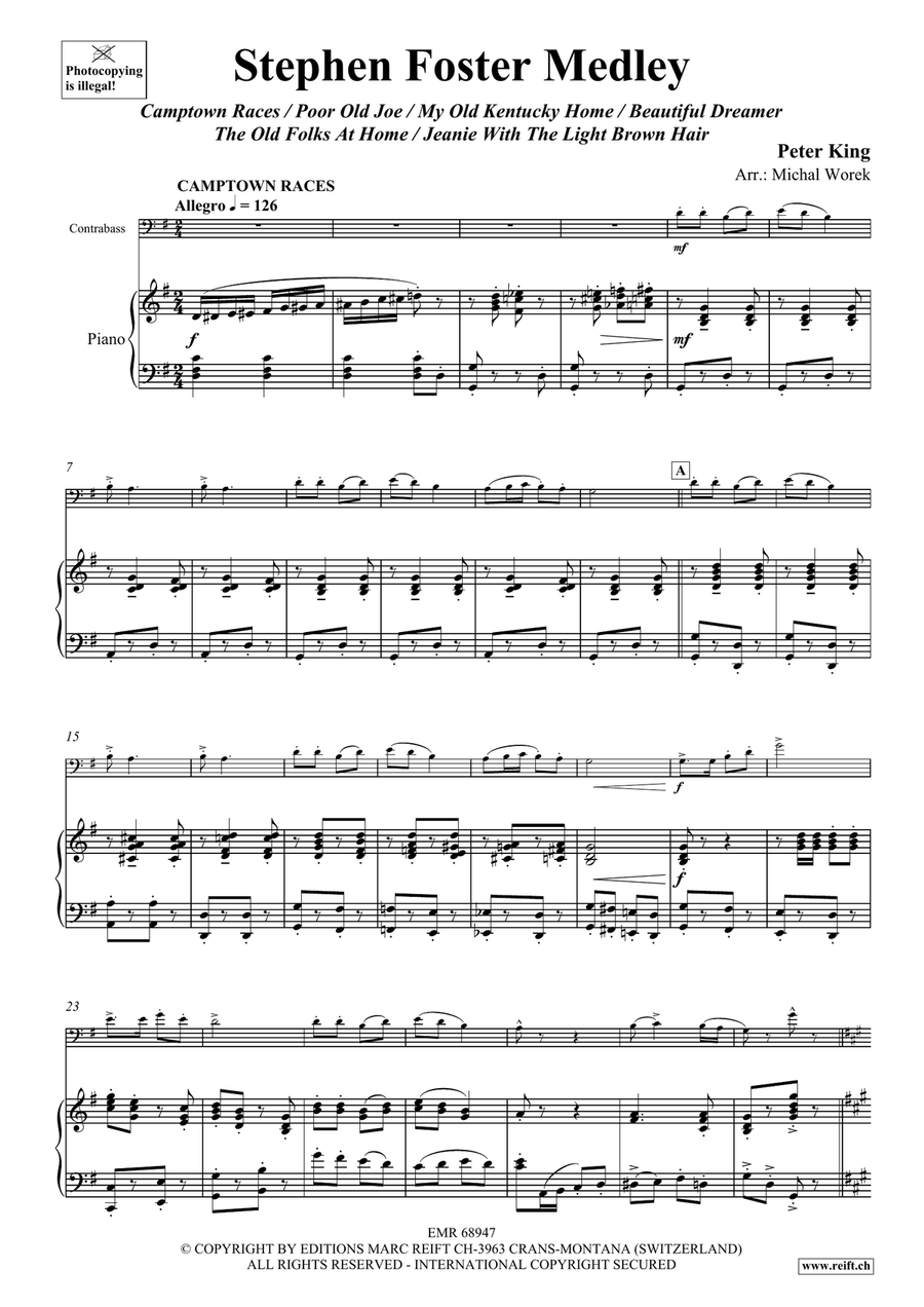 Stephen Foster Medley Stephen Foster Medley Double Bass scores gallery preview page 4