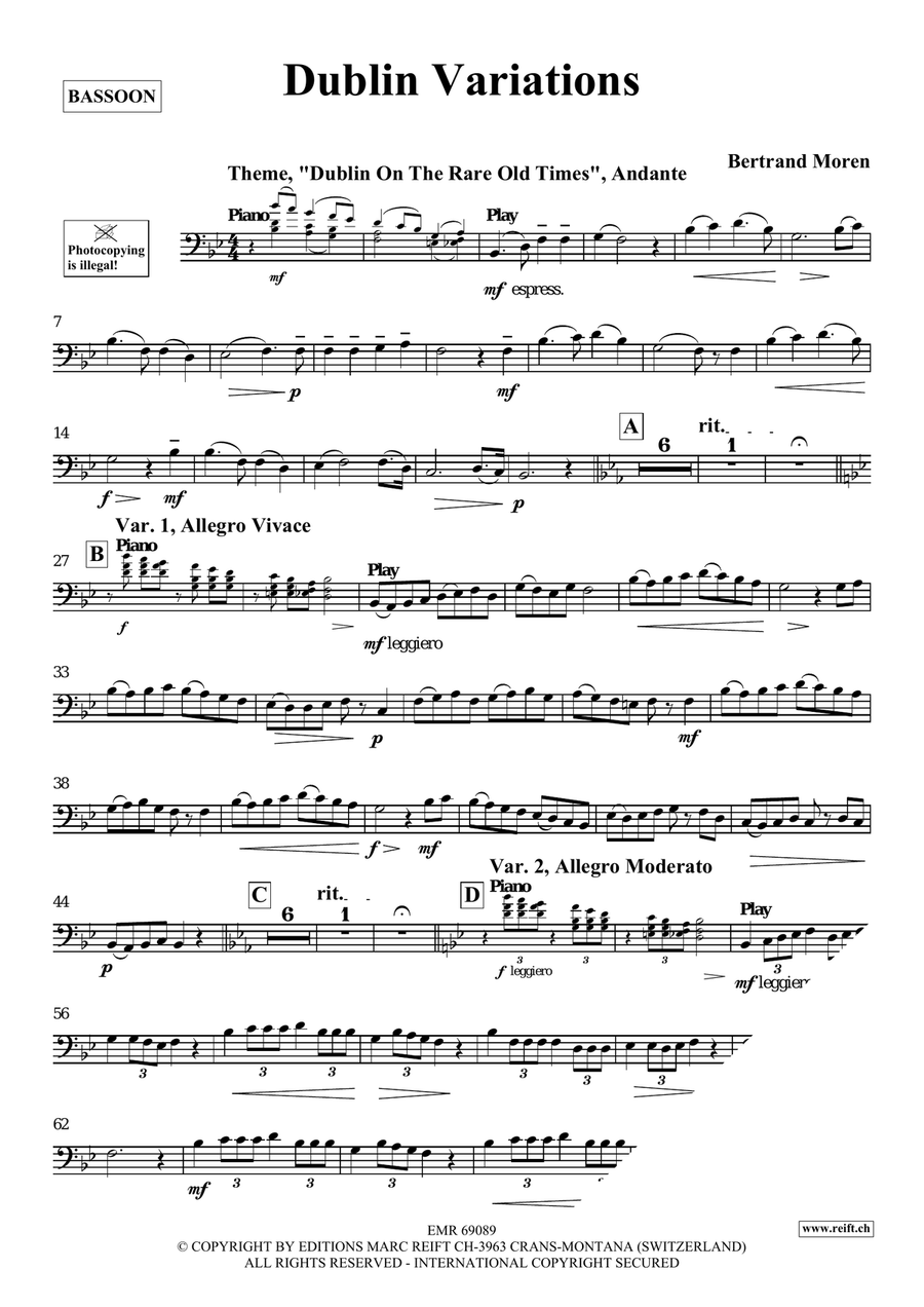 Dublin Variations Dublin Variations Bassoon Solo scores gallery preview page 4