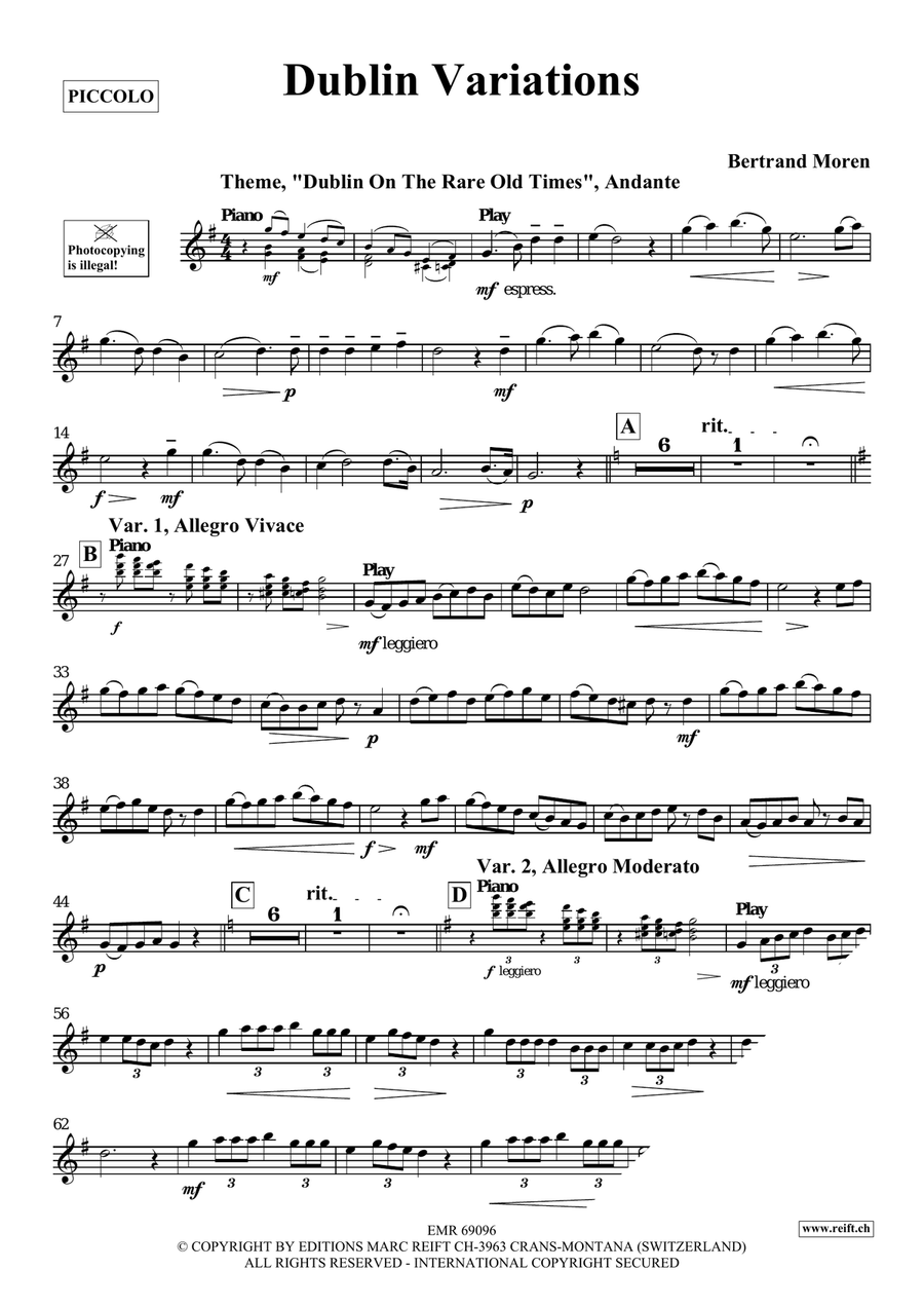 Dublin Variations Dublin Variations Piccolo scores gallery preview page 4