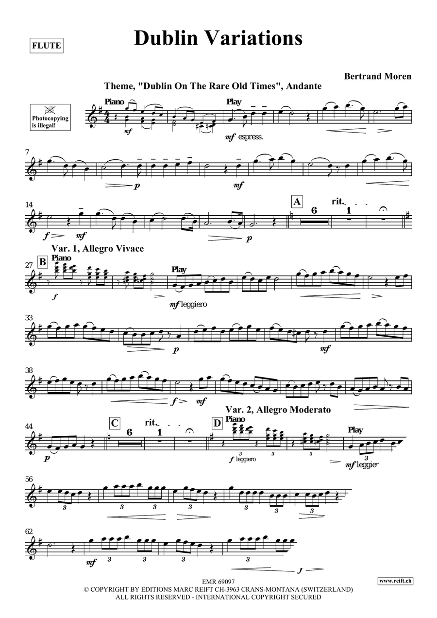 Dublin Variations Dublin Variations Flute Solo scores gallery preview page 4