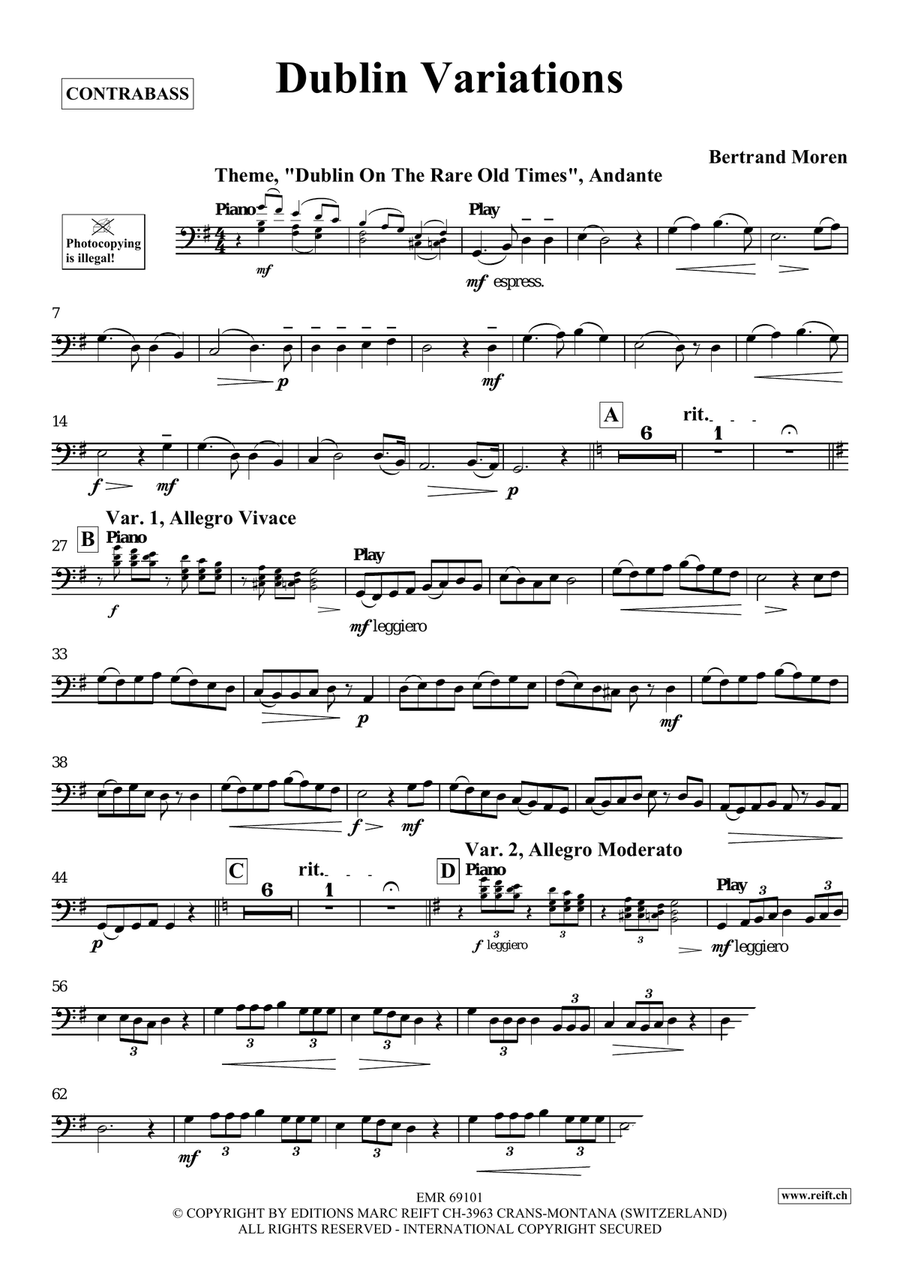 Dublin Variations Dublin Variations Double Bass scores gallery preview page 4