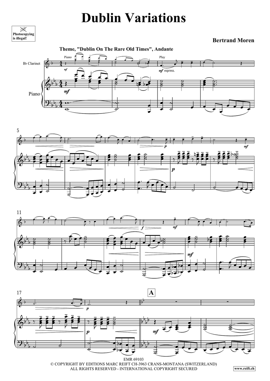 Dublin Variations Dublin Variations Clarinet Solo scores gallery preview page 5