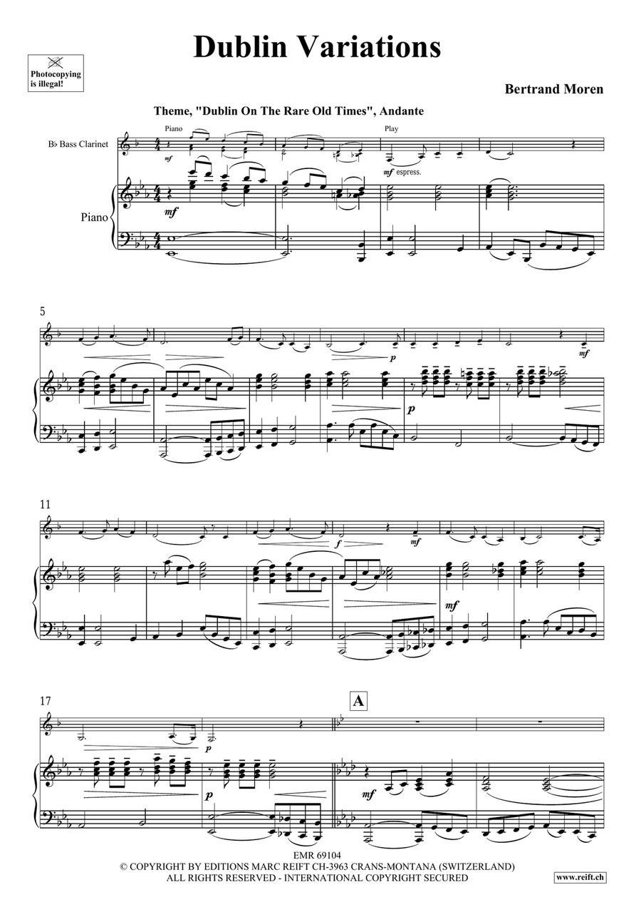 Dublin Variations Dublin Variations Bass Clarinet scores gallery preview page 5