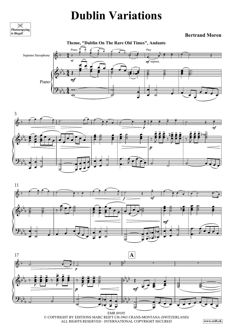 Dublin Variations Dublin Variations Soprano Saxophone scores gallery preview page 5
