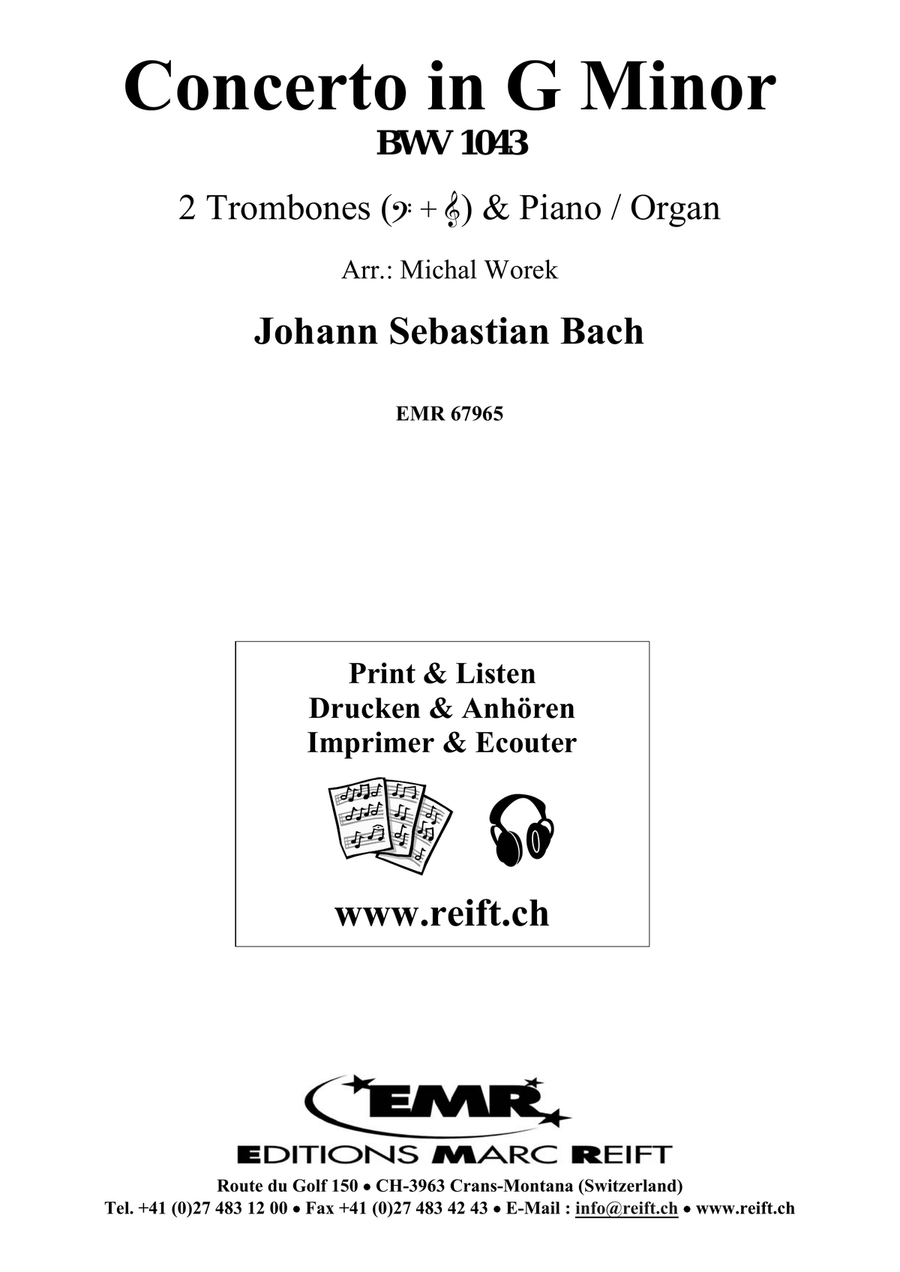 Concerto in G Minor Concerto in G Minor Trombone Duet scores gallery preview page 2