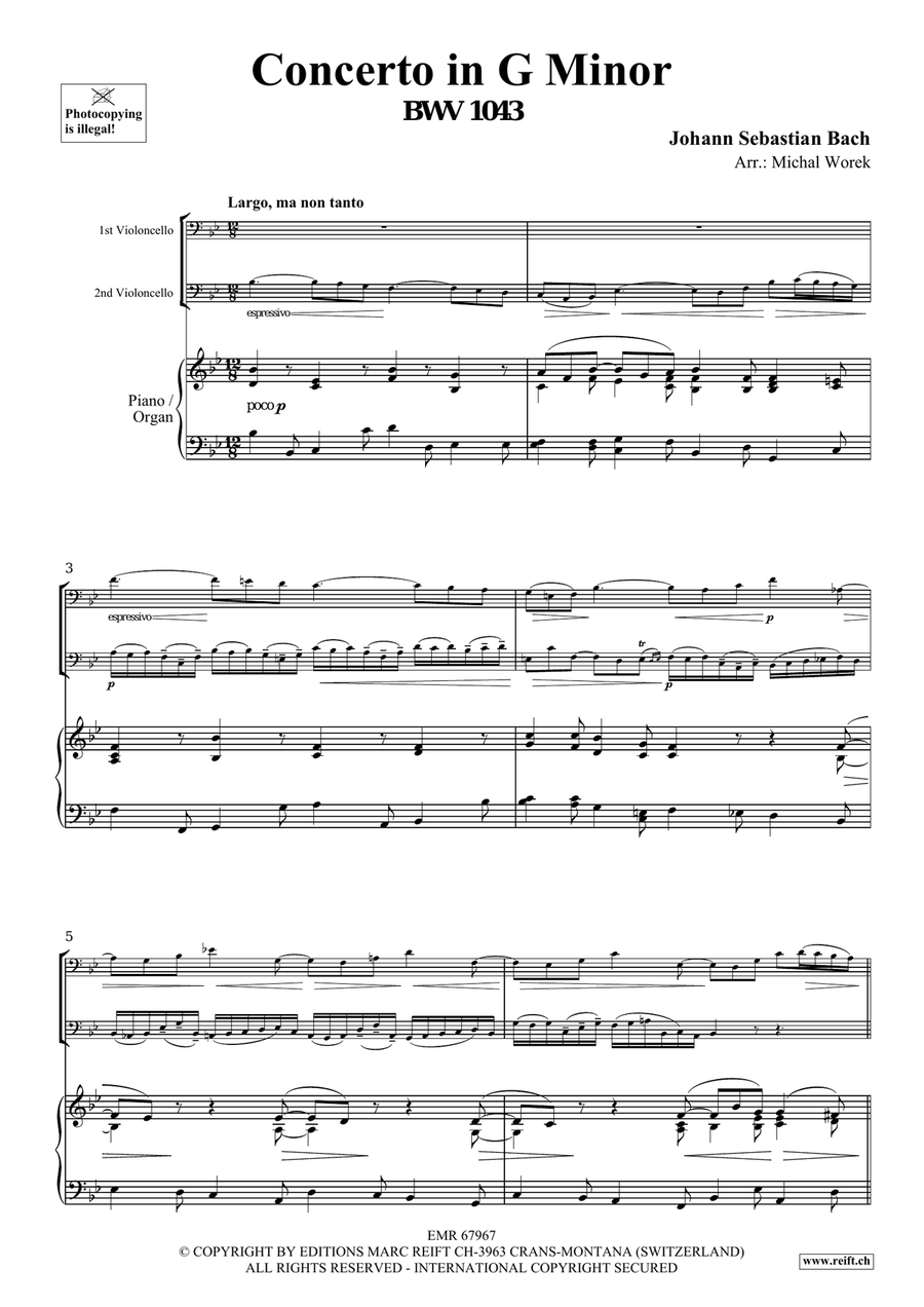 Concerto in G Minor Concerto in G Minor Cello scores gallery preview page 3