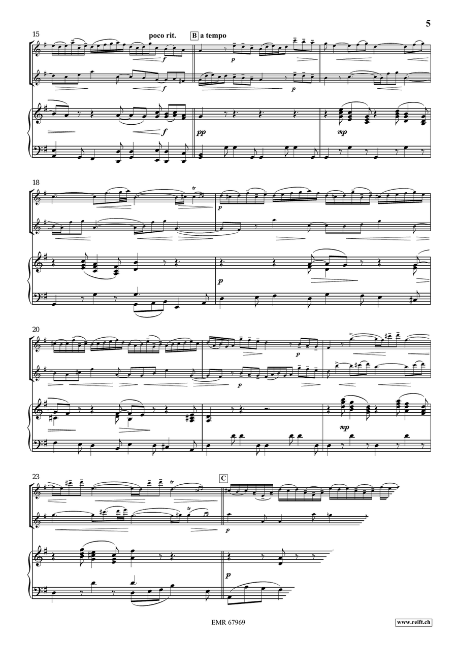 Concerto in E Minor Concerto in E Minor Flute Duet scores gallery preview page 5