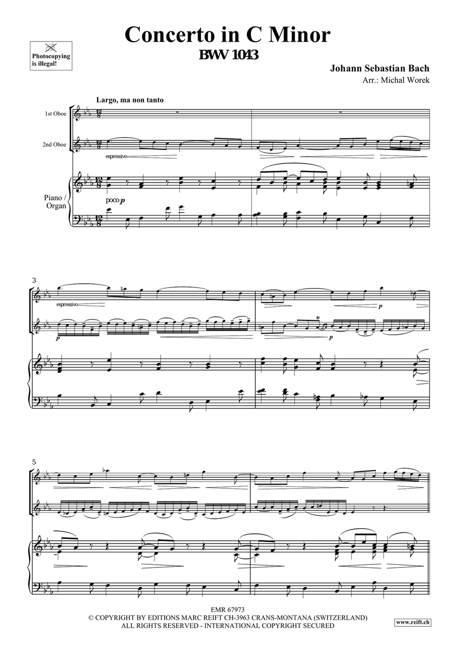 Concerto in C Minor Concerto in C Minor Organ scores gallery preview page 3