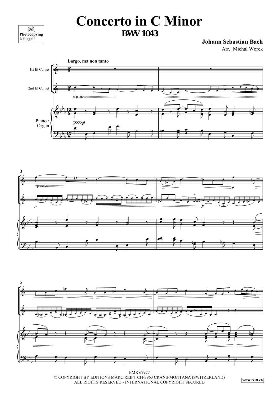 Concerto in C Minor Concerto in C Minor Cornet scores gallery preview page 3