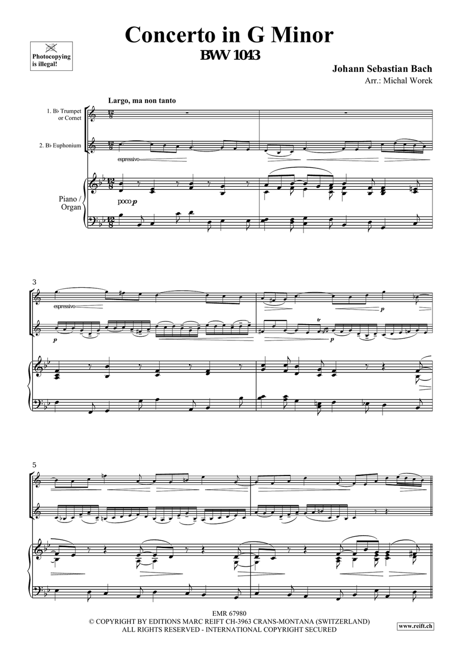 Concerto in G Minor Concerto in G Minor Euphonium scores gallery preview page 3