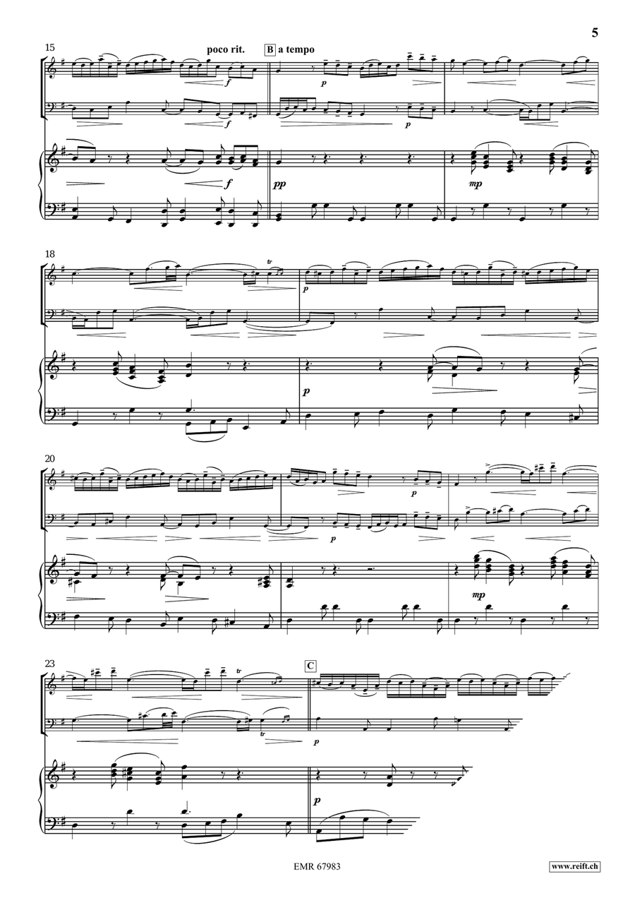 Concerto in E Minor Concerto in E Minor Piano Trio scores gallery preview page 5