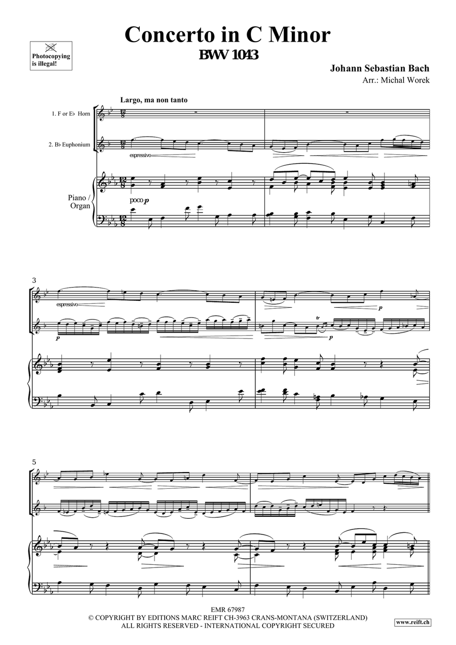 Concerto in C Minor Concerto in C Minor Euphonium scores gallery preview page 3