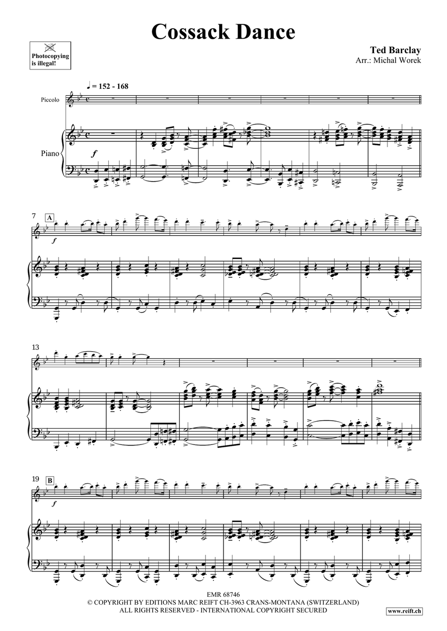 Cossack Dance by Ted Barclay Piccolo - Sheet Music page 4