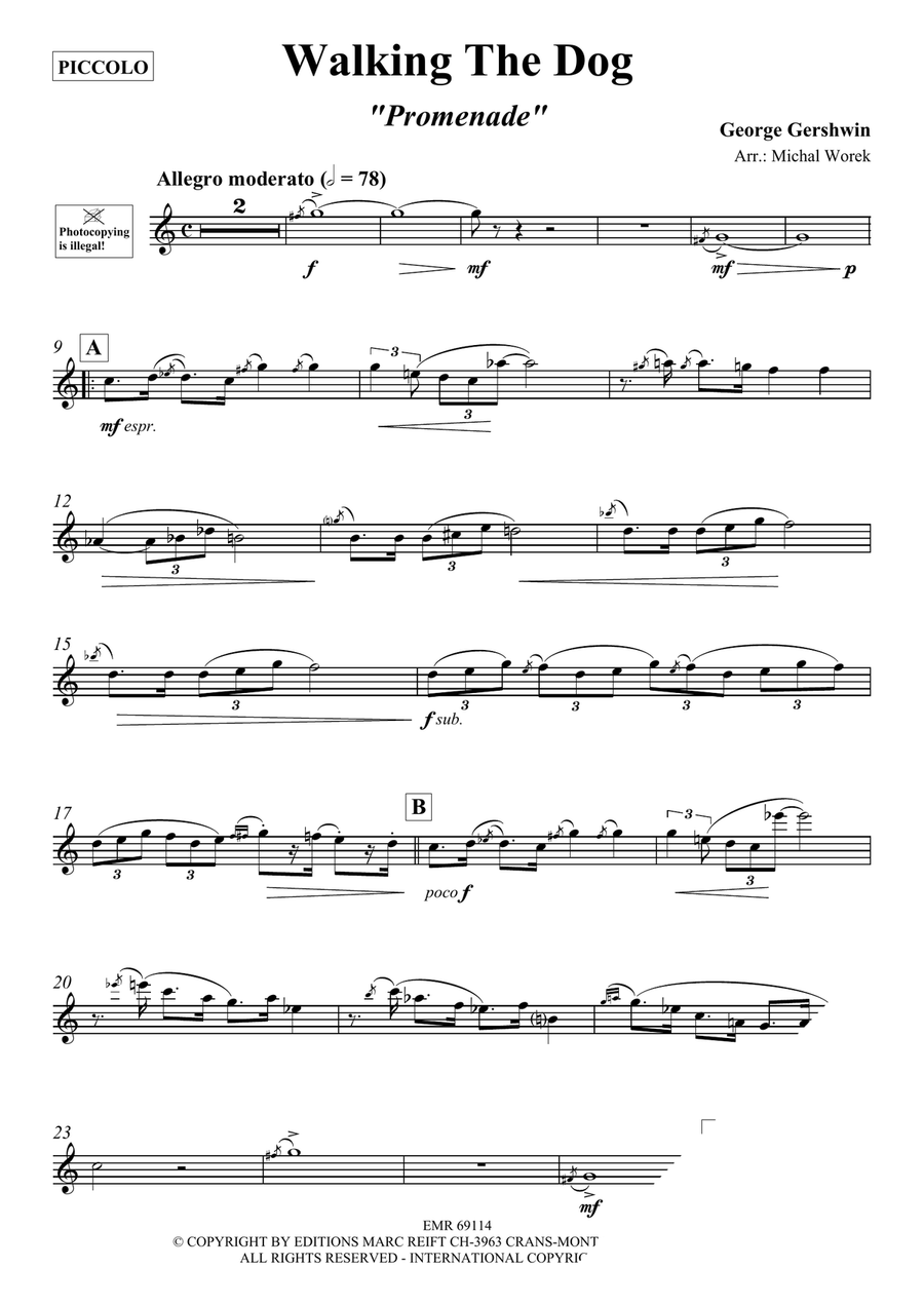 Walking The Dog Walking The Dog Piccolo scores gallery preview page 3