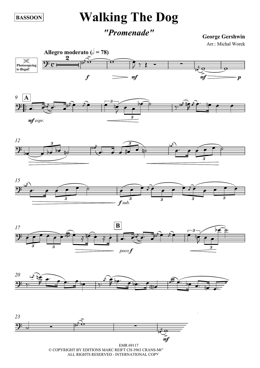 Walking The Dog Walking The Dog Bassoon Solo scores gallery preview page 3