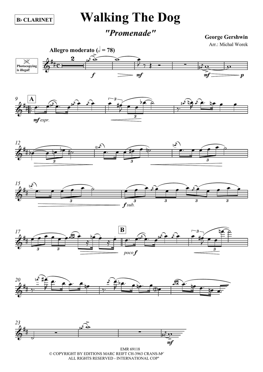 Walking The Dog Walking The Dog Clarinet Solo scores gallery preview page 3